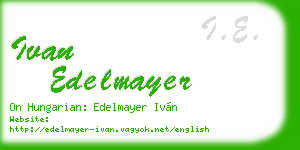 ivan edelmayer business card